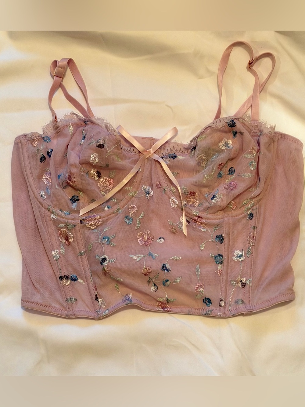 Floral Embroidered Bustier